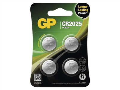 Baterie CR2025 GP lithiová 4ks