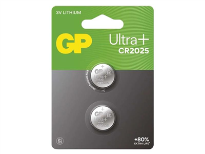 Baterie CR2025 GP Ultra Plus lithiová 2ks