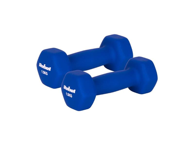 Sada činek z litiny a neoprenu HEX REBEL RBA-2330-1.5 2x1,5kg