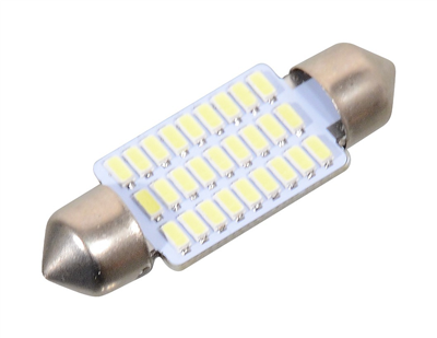 33819 Žárovka 27 SMD LED 12V suf. SV8.5 38mm bílá