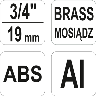 Rychlospojka hadicová třístranná s 2 uzávěry, ABS-ALU