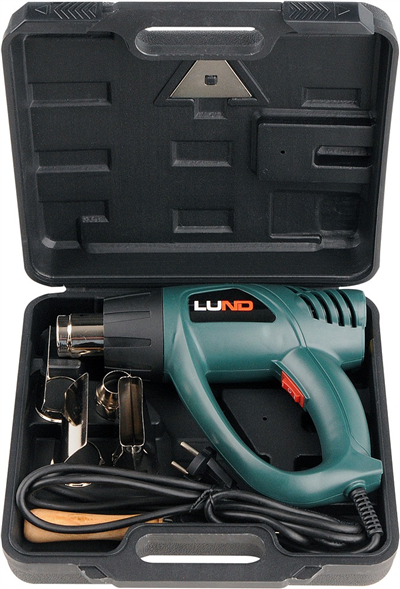 Pistole opalovací s příslušenstvím LUND, 1000 / 2000W, 350 / 550°C