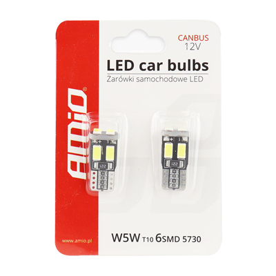 LED CANBUS 6SMD-2 5730 T10 (W5W) White