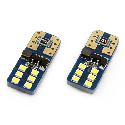 LED žárovky CANBUS 12SMD UltraBright 2016 T10e (W5W) bílá 12V/24V AMiO-01638