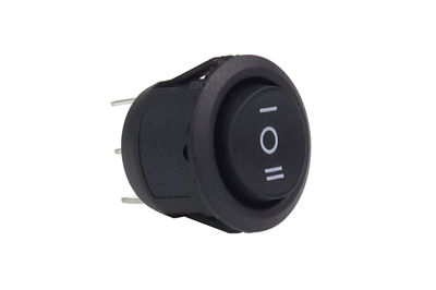 Černý oválný vypínač 12/230V BU03