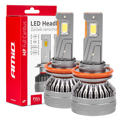 LED žárovky hlavního svícení HP Série H8/H9/H11/H16 Full Canbus AMiO-03677
