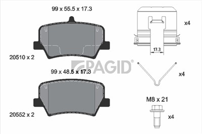 PAGID T2826N Číslo výrobce: 20510.