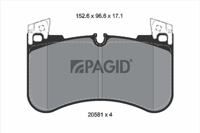 PAGID T2790N Číslo výrobce: 20581.
