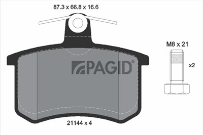 PAGID T5056N Číslo výrobce: 21144.