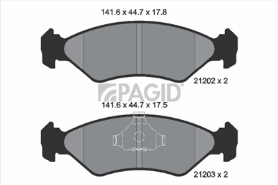 PAGID T1022N Číslo výrobce: 21202.