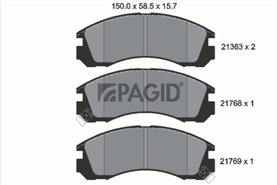 PAGID T3025N Číslo výrobce: 21363.