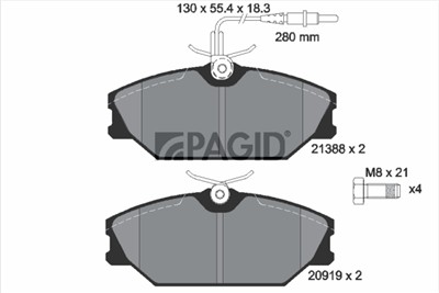 PAGID T9033N Číslo výrobce: 20919.