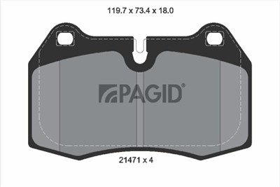 PAGID T5091N Číslo výrobce: 21471.