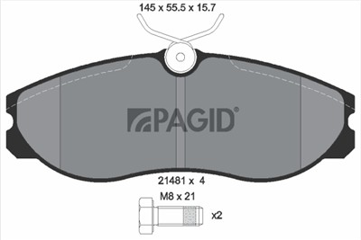 PAGID T3037N Číslo výrobce: 21481.