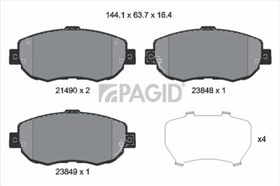 PAGID T1323N Číslo výrobce: 21490.