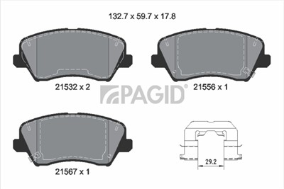 PAGID T4183N Číslo výrobce: 21532.