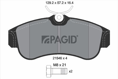 PAGID T5063N Číslo výrobce: 21546.