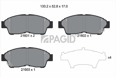 PAGID T3013N Číslo výrobce: 21601.