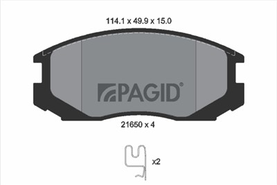 PAGID T3109N Číslo výrobce: 21650.