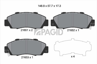 PAGID T3016N Číslo výrobce: 21651.
