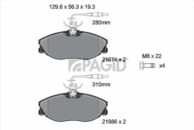 PAGID T5092N Číslo výrobce: 21674.