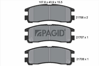 PAGID T3031N Číslo výrobce: 21706. EAN: 4007590366000.