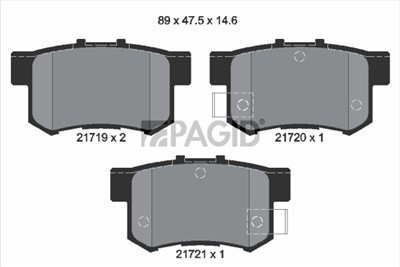 PAGID T3017N Číslo výrobce: 21719.