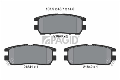 PAGID T3019N Číslo výrobce: 21840.