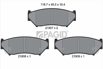 PAGID T3081N Číslo výrobce: 21907.