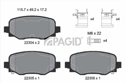 PAGID T2446N Číslo výrobce: 22304.