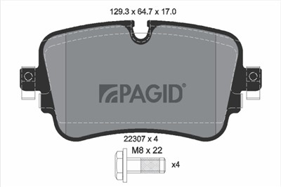 PAGID T2555N Číslo výrobce: 22307.
