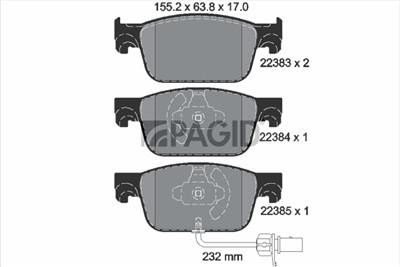 PAGID T2549N Číslo výrobce: 22383.