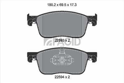 PAGID T2666N Číslo výrobce: 22593.