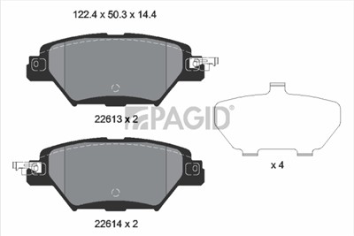 PAGID T2774N Číslo výrobce: 22613.