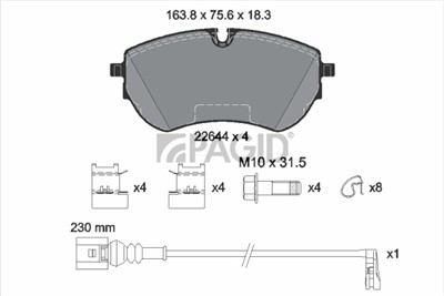 PAGID T4257N Číslo výrobce: 22644.