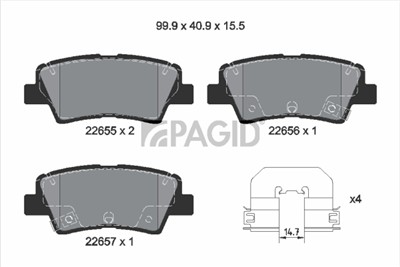 PAGID T2696N Číslo výrobce: 22655.