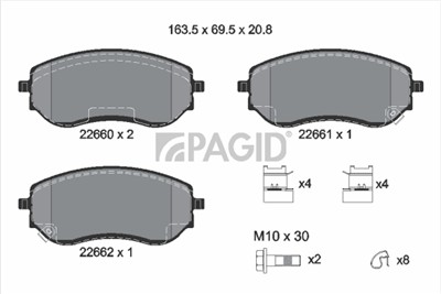 PAGID T2769N Číslo výrobce: 22622.