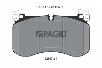 PAGID T2850N Číslo výrobce: 22697.
