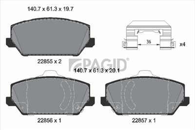 PAGID T2768N Číslo výrobce: 22855.