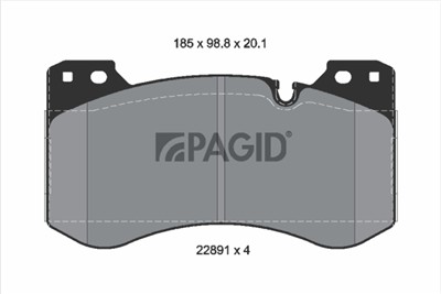 PAGID T4223N Číslo výrobce: 22891.