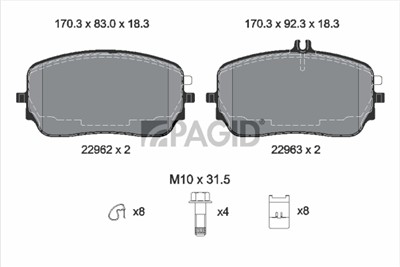 PAGID T2842N Číslo výrobce: 22962.