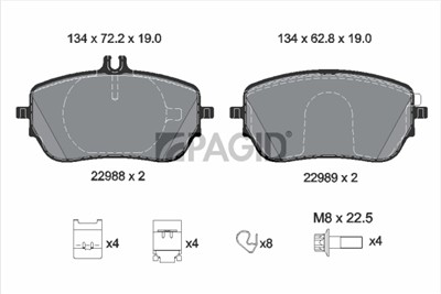 PAGID T2800N Číslo výrobce: 22988.