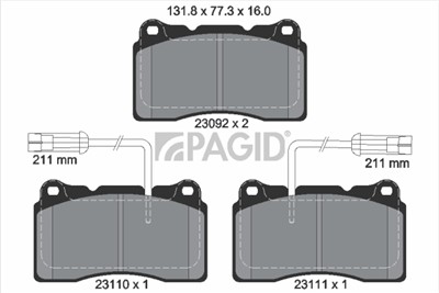 PAGID T5113N Číslo výrobce: 23092.