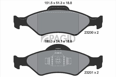 PAGID T1192N Číslo výrobce: 23200.