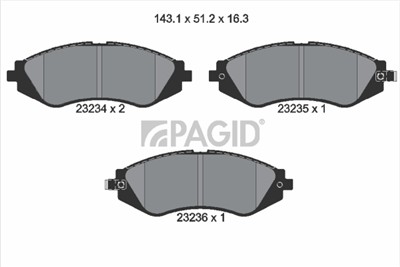 PAGID T3106N Číslo výrobce: 23234.