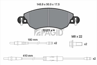 PAGID T9105N Číslo výrobce: 23276.