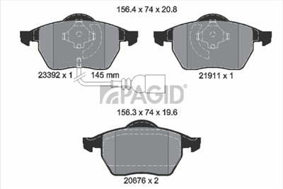 PAGID T1154N Číslo výrobce: 20676.