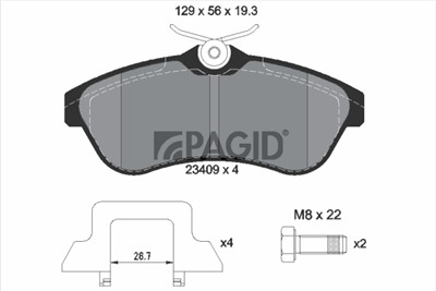 PAGID T1236N Číslo výrobce: 23409.