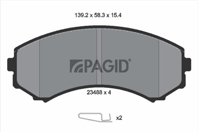 PAGID T1250N Číslo výrobce: 23488.