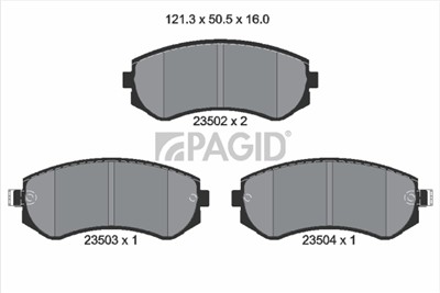 PAGID T3115N Číslo výrobce: 23502.